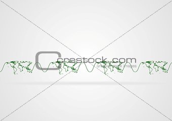 Abstract minimal corporate background with world map