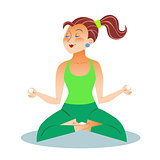 Yoga adult woman meditating