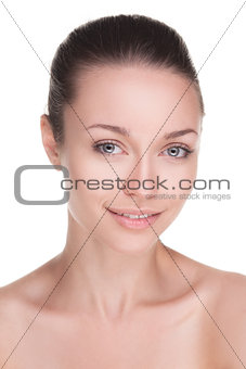 closeup portrait of beauty woman
