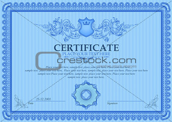 Certificate or coupon template