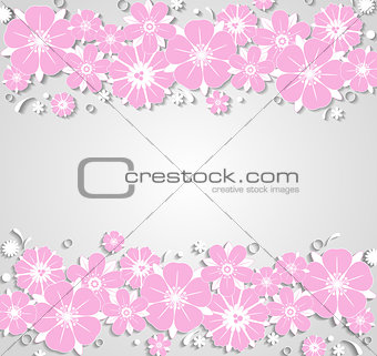 Background with pink flowers