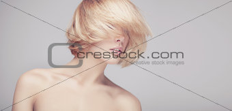 closeup portrait of a stunning blonde beauty
