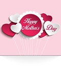Happy Mother Day Heart Tag Background