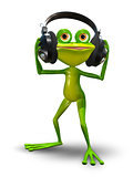 Frog with Headphones