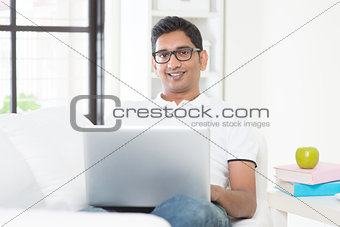 Man working from home concept