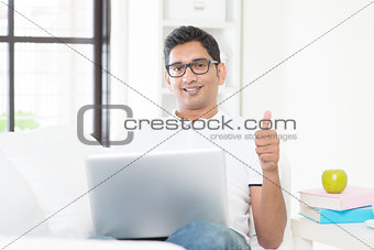 Guy working from home