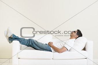 Indian guy daydreaming