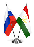 Russia and Tajikistan - Miniature Flags.
