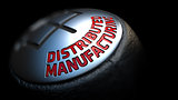 Gear Stick with Red Text Distributed Manufacturing,