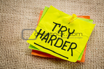 try harder motivation note