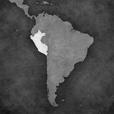 Map of South America - Peru