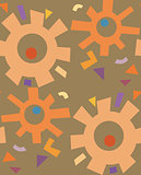 Rusty Abstract Gears Pattern