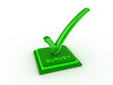 Check  mark icon in with SURVEY word