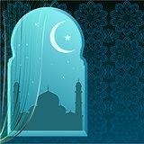Ramadan Kareem. Greeting card template