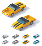 Vector isometric utility coupe car