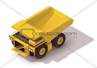 Vector isometric haul truck