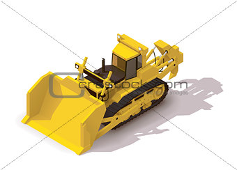 Vector isometric mining bulldozer