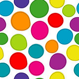 Colorful seamless pattern with round shapes