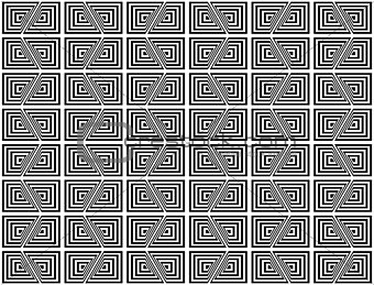 Design seamless monochrome hexagon geometric pattern