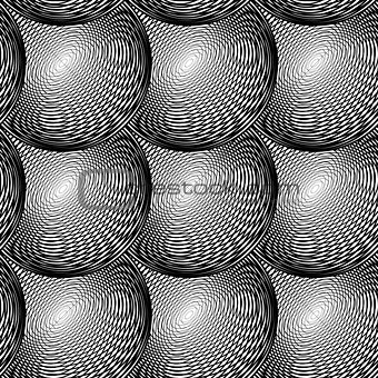 Design seamless monochrome circular pattern