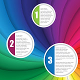 Infographic design with rainbow background