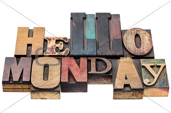 Hello Monday typography abstract