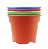 Colourful Plastic Flower Pots 