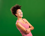 African woman laughing
