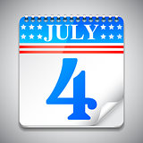 Fourth July Calendar