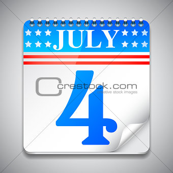 Fourth July Calendar