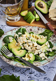 Avocado and blue cheese salad