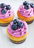 Delicious blueberry cupcakes