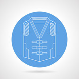 Life jacket blue vector icon