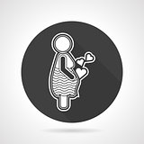 Motherhood black round vector icon