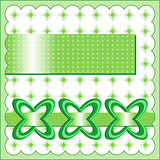 Fashion card in green colors