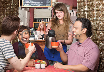 Customers Being Served Coffee