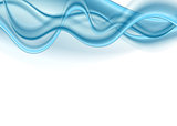 Bright blue waves abstract background