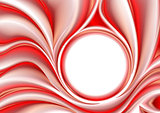 Red wavy pattern vector design