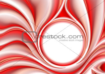 Red wavy pattern vector design