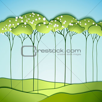Abstract spring tree