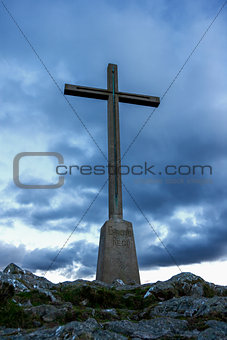 Cross against the sky