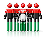 Flag of Malawi on stick figure