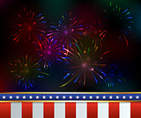 Fourth of July Fireworks Background Illustration