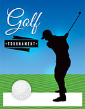 Golf Tournament Flyer Template Illustration