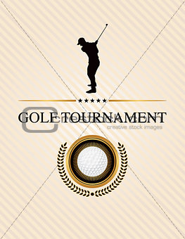 Golf Tournament Event Flyer Illustration