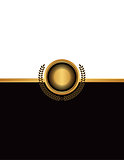 Golden Emblem and Copyspace Illustration