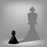 Black Pawn with King Shadow 