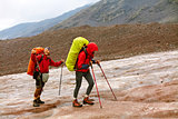  hikers on a glacier