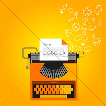 content marketing copywriting typewriter