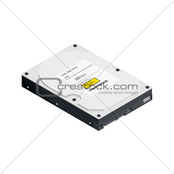 Detailed hdd isometric icon